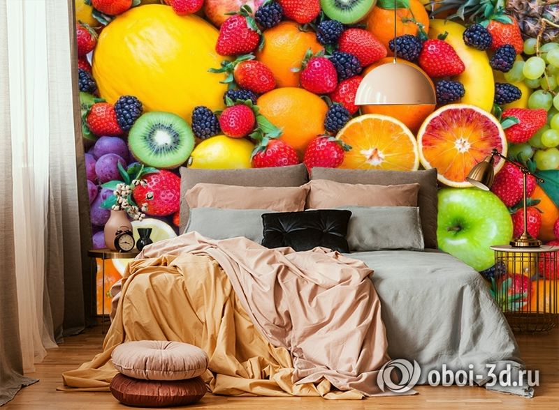 3D Фотообои «Цитрусы с ягодами» вид 5
