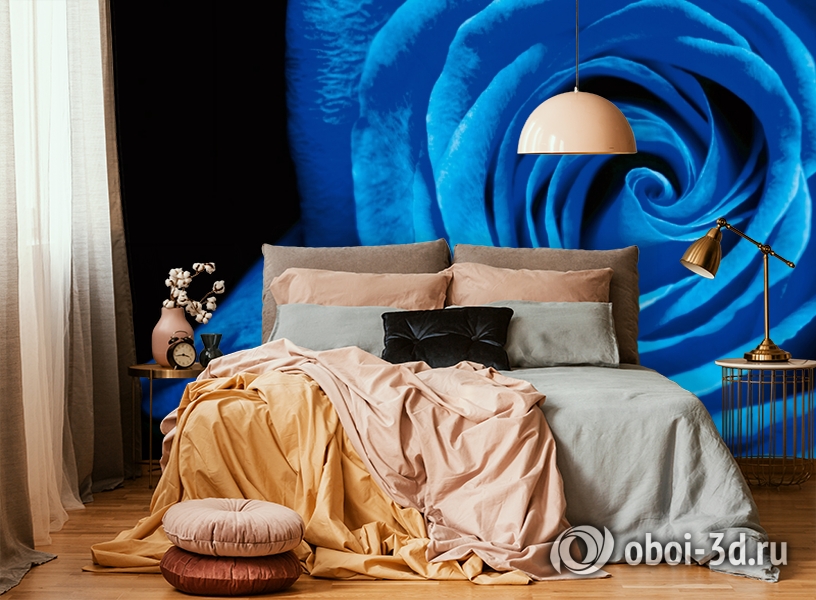 3D Фотообои  «Синяя роза» вид 6