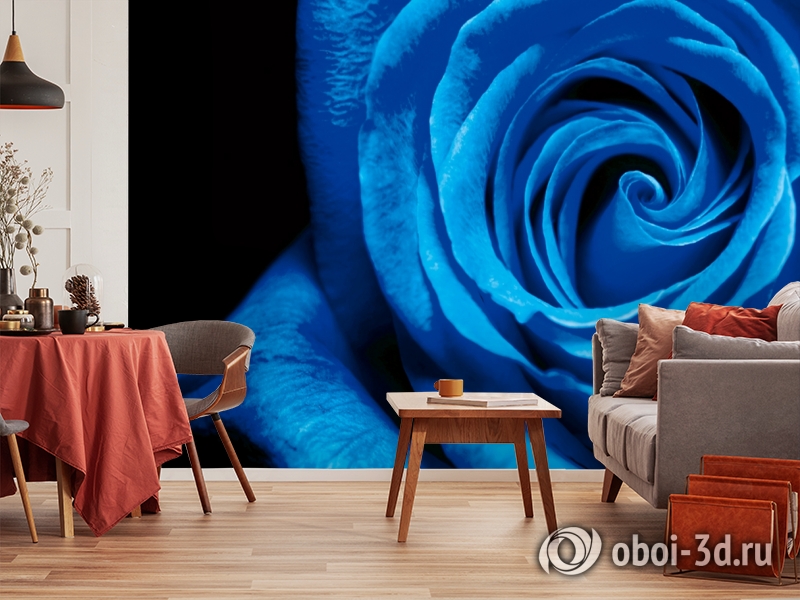 3D Фотообои  «Синяя роза» вид 5