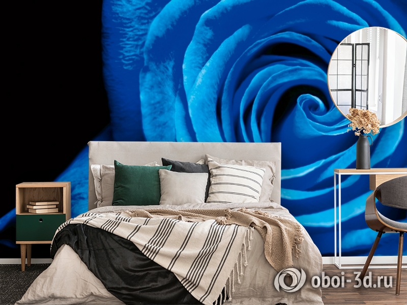 3D Фотообои  «Синяя роза» вид 4