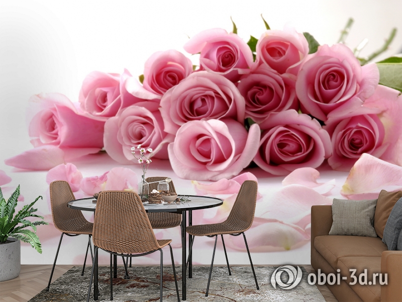 3D Фотообои  «Чайные розы»  вид 2