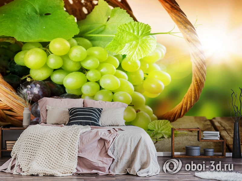 3D Фотообои  «Грозди винограда»  вид 6