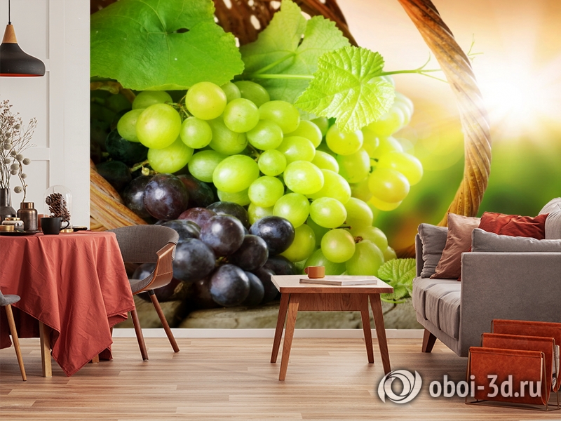 3D Фотообои  «Грозди винограда»  вид 4