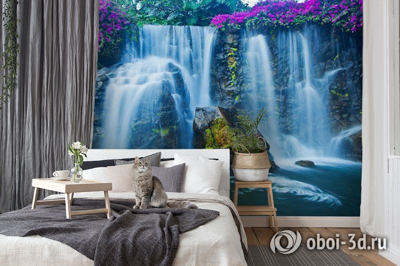 3D Фотообои  «Горный водопад»  вид 7