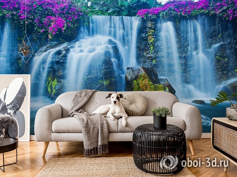 3D Фотообои  «Горный водопад»  вид 5