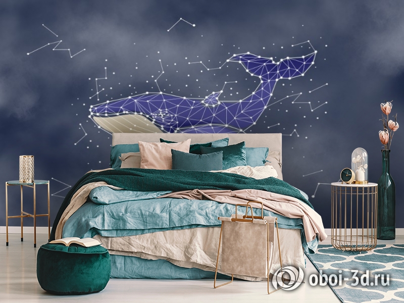 3D Фотообои «Звездный кит» вид 6