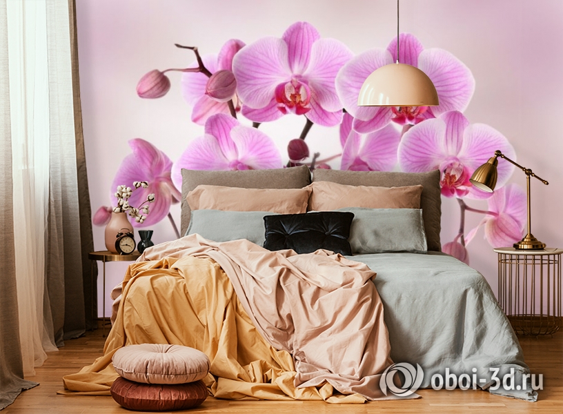 3D Фотообои «Розовая орхидея над водой» вид 6