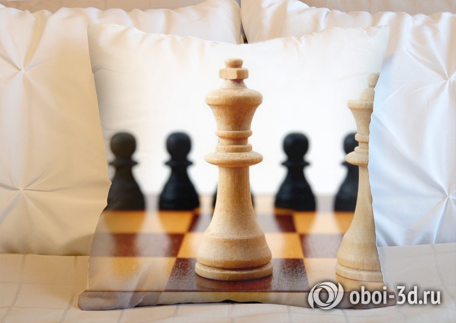 3D Подушка «Шахматы»  вид 2