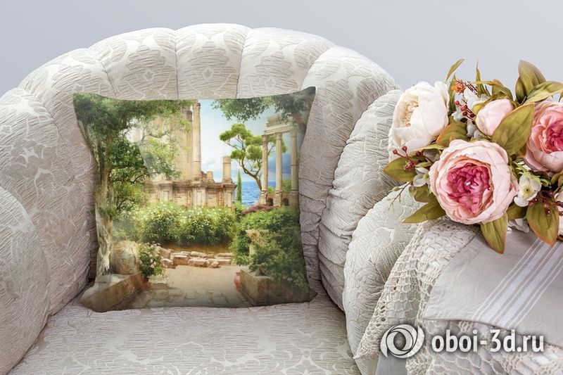 3D Подушка «Античные развалины» вид 2