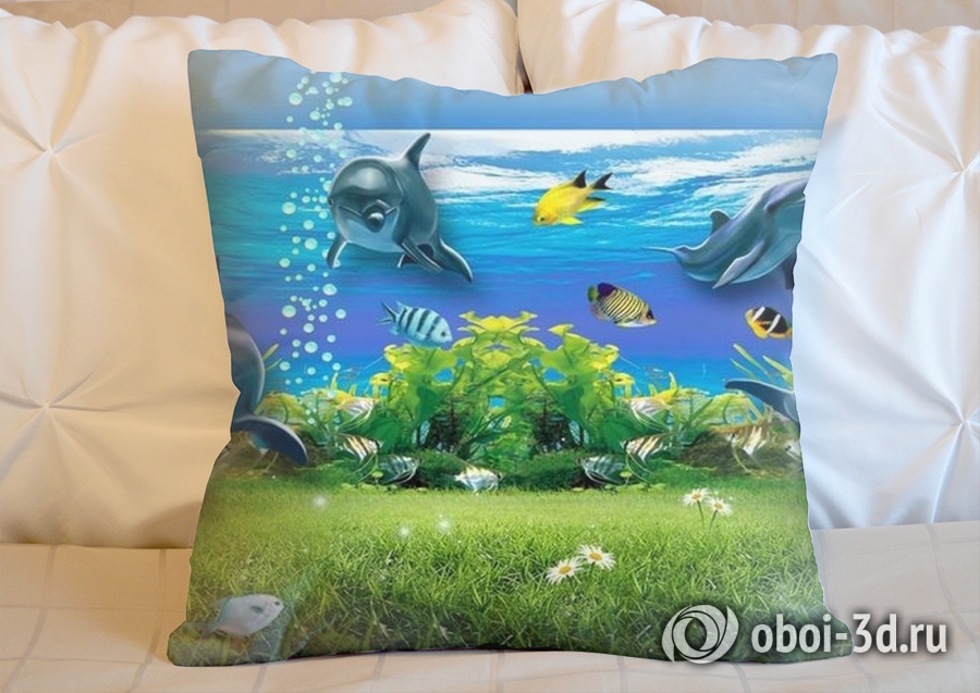 3D Подушка «Полянка под водой» вид 2