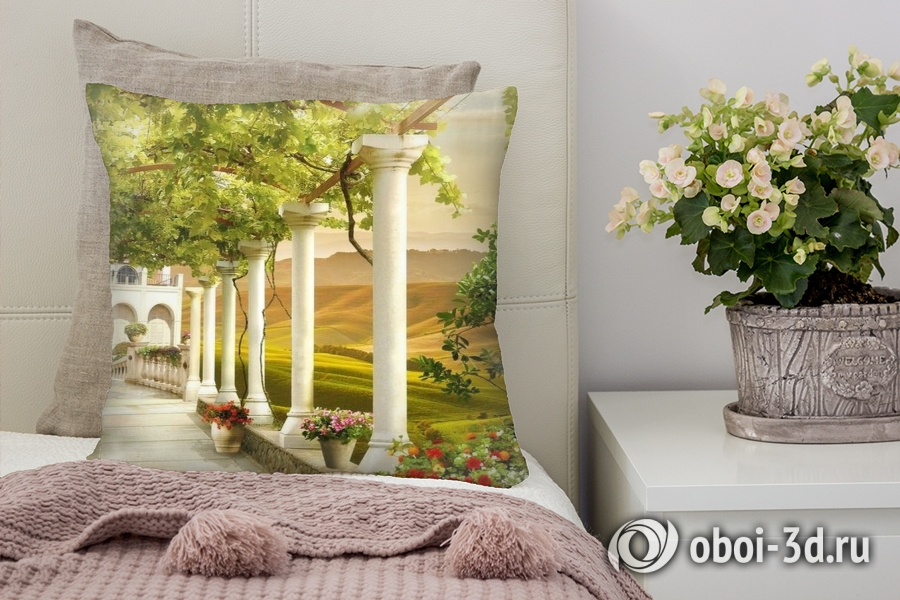 3D Подушка «Колонны в долине винограда» вид 4