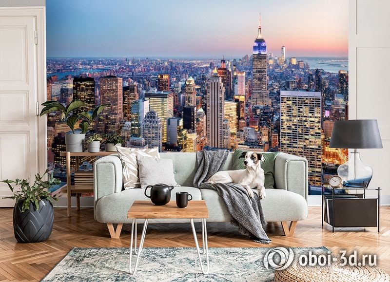 3D Фотообои  «Нью-Йорк: небоскребы»  вид 3