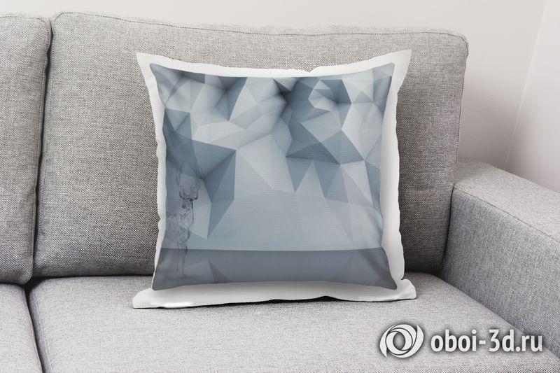 3D Подушка «Объемная полигональная композиция с оленем» вид 9