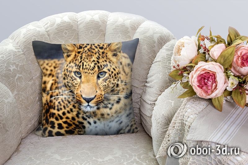 3D Подушка «Красивый леопард» вид 7