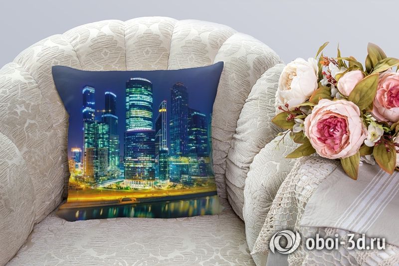 3D Подушка «Ночная Москва» вид 8