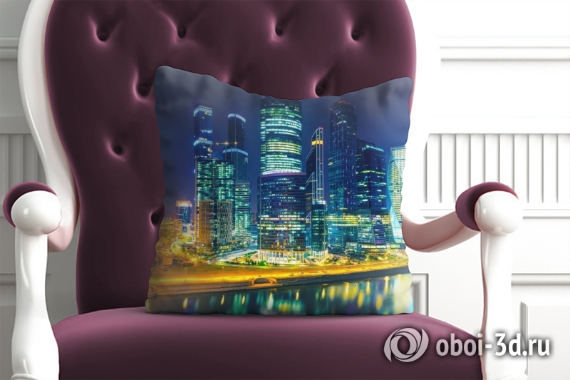 3D Подушка «Ночная Москва» вид 7