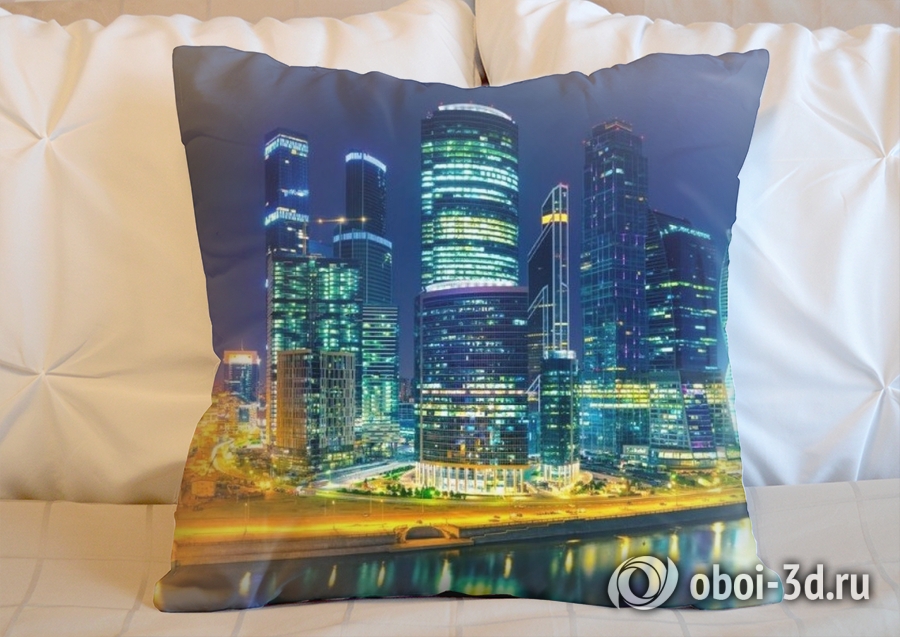 3D Подушка «Ночная Москва» вид 6