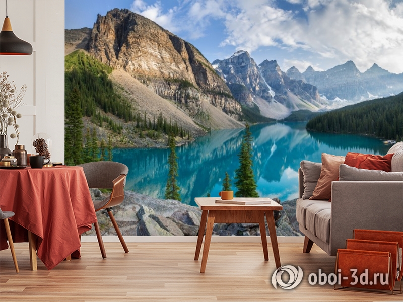 3D Фотообои  «Горное озеро в Альпах»  вид 5
