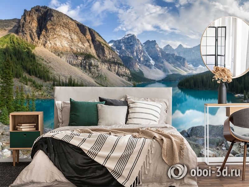 3D Фотообои  «Горное озеро в Альпах»  вид 4