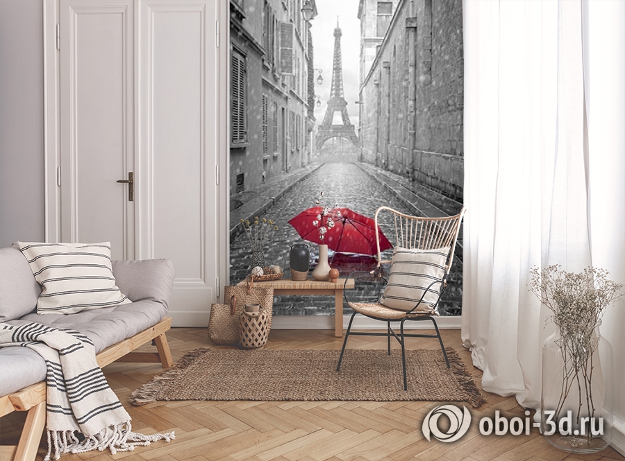 3D Фотообои «Дождь в Париже» вид 9