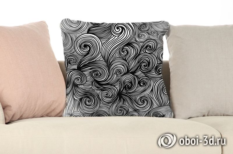3D Подушка «Пепельный узор»  вид 4