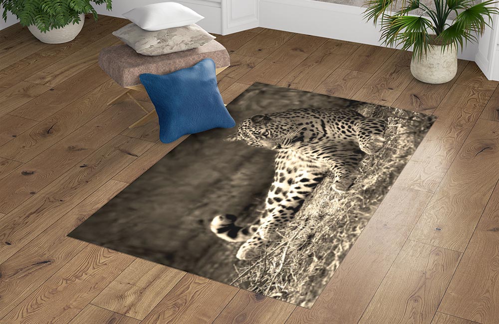 3D Ковер «Леопард сепия» Прямоугольный 4