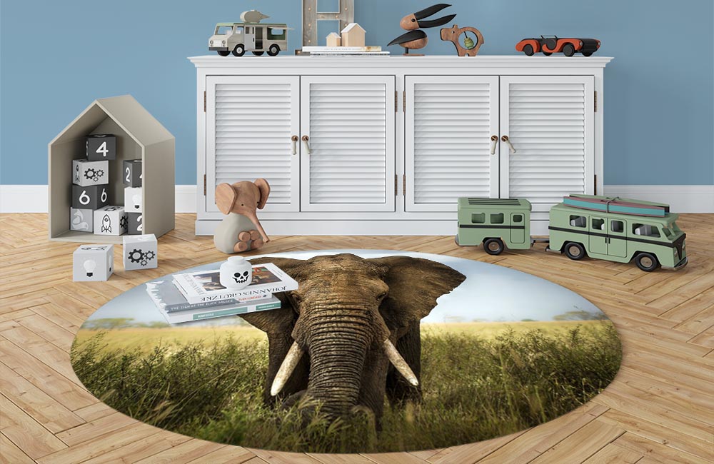 3D Ковер «Слон» Овальный 3