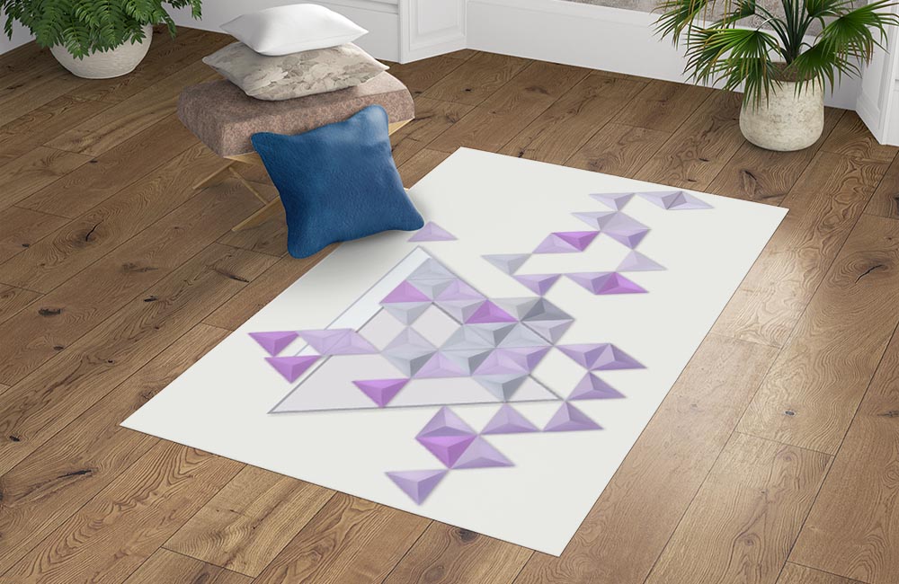 3D Ковер «Трёхмерные треугольники»  Прямоугольный 4