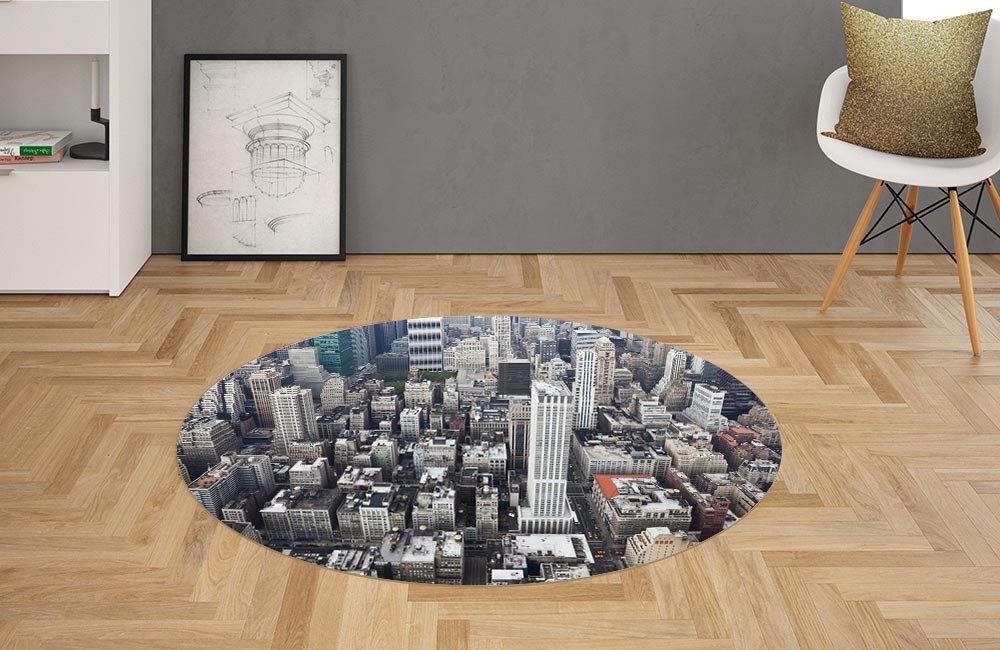 3D Ковер «Вид на Нью-Йорк» Овальный 2