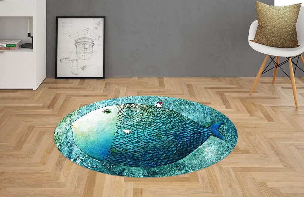 3D Ковер «Рыба из сновидений» Овальный 2