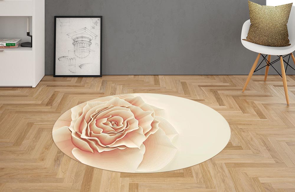 3D Ковер «Изысканная роза» Овальный 2