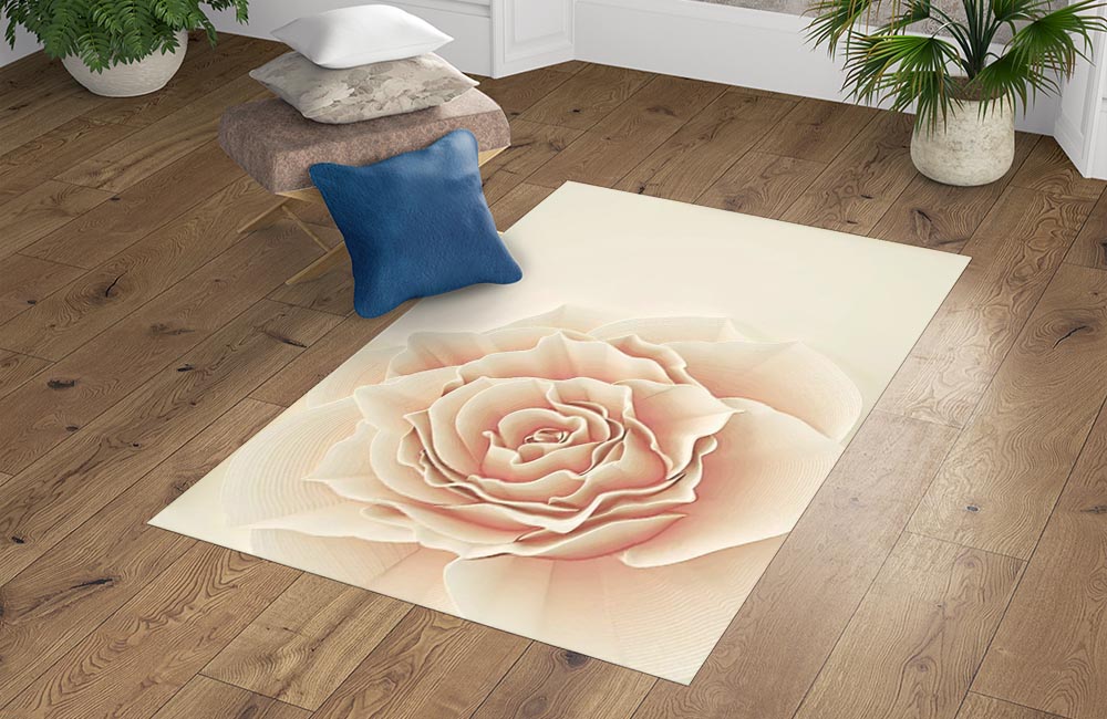 3D Ковер «Изысканная роза» Прямоугольный 4