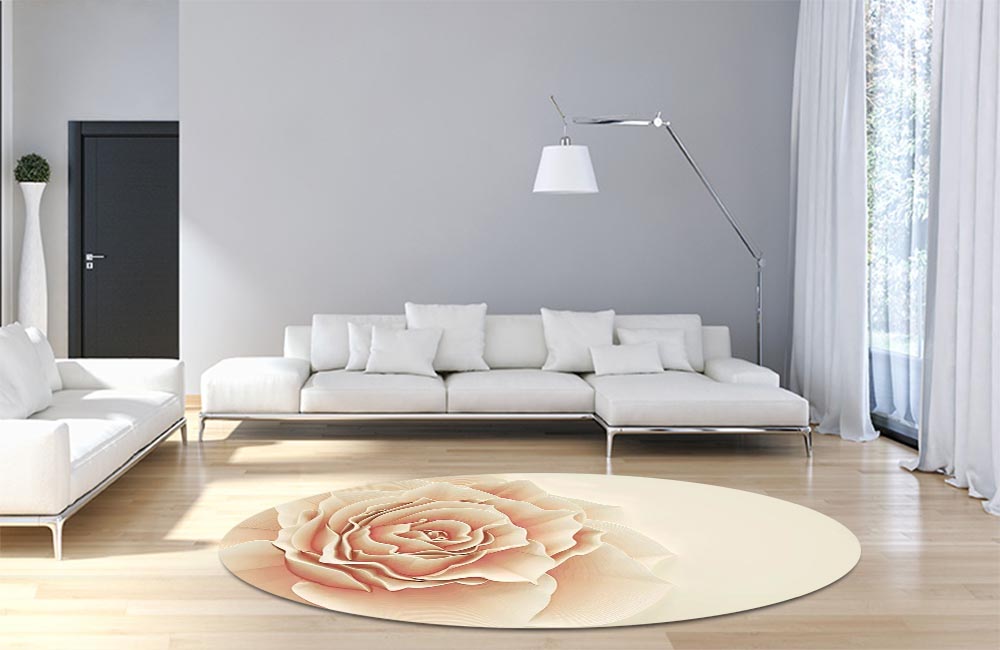 3D Ковер «Изысканная роза» Круглый 4