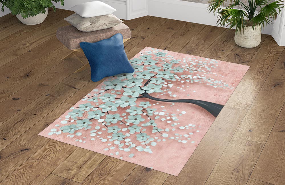 3D Ковер «Объемное цветущее дерево» Прямоугольный 4