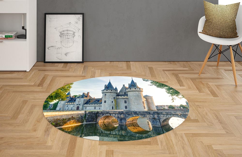 3D Ковер «Замок Сюлли-сюр-Луар» Овальный 2
