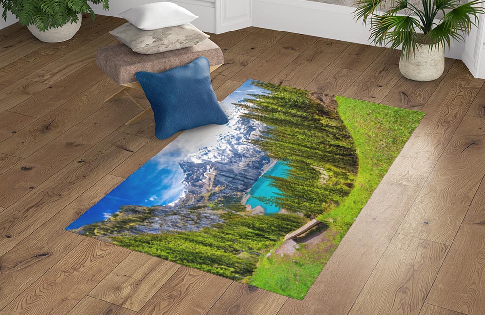 3D Ковер «Хвойный лес в горах»  Прямоугольный 4