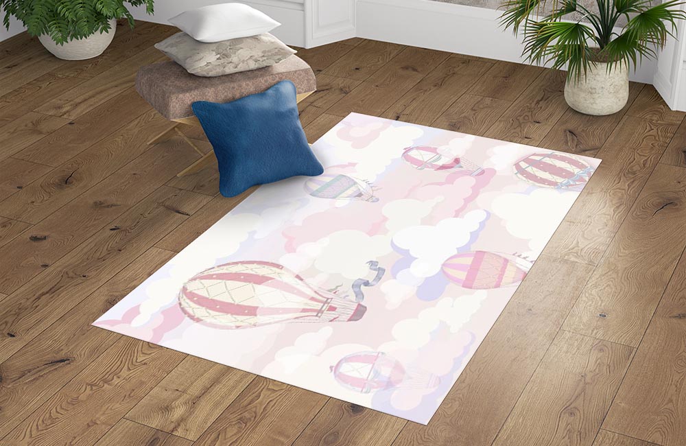 3D Ковер «Воздушно-розовая фантазия» Прямоугольный 4