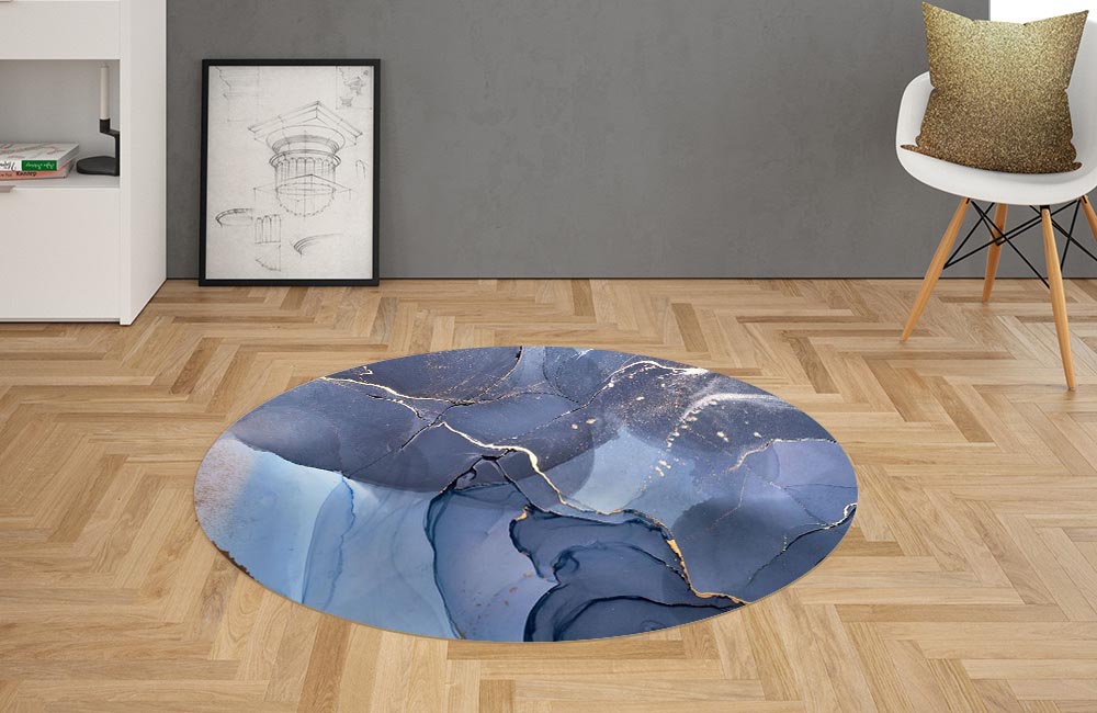 3D Ковер «Каменный океан» Овальный 2