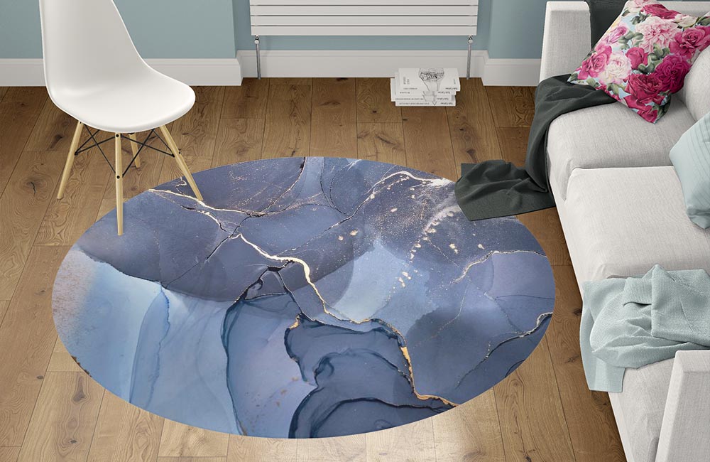 3D Ковер «Каменный океан» Круглый 1