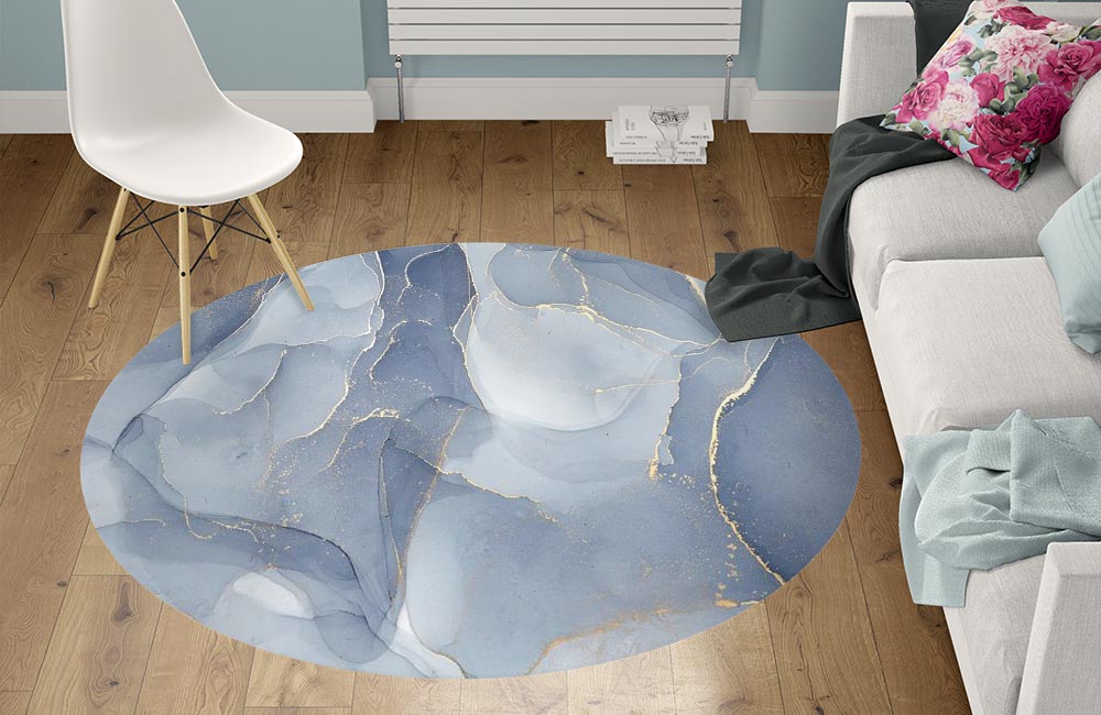 3D Ковер «Каменные волны» Круглый 1