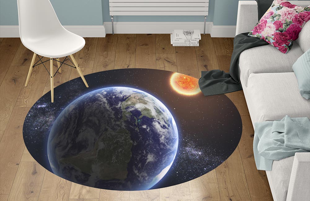 3D Ковер «Земля из космоса»    Круглый 1