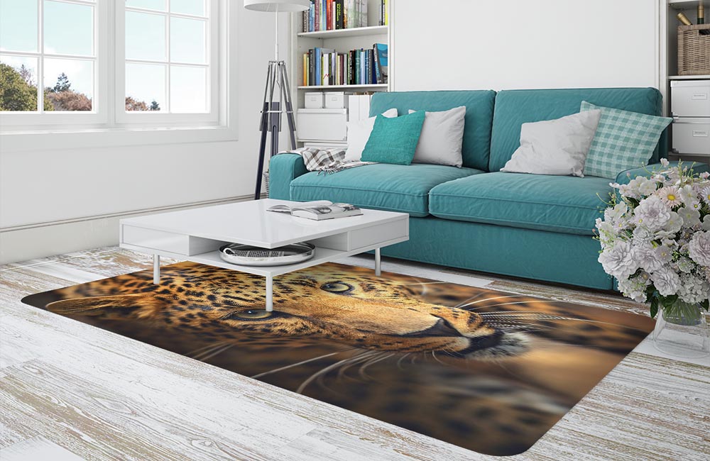 3D Ковер «Леопард портрет» Прямоугольный 1