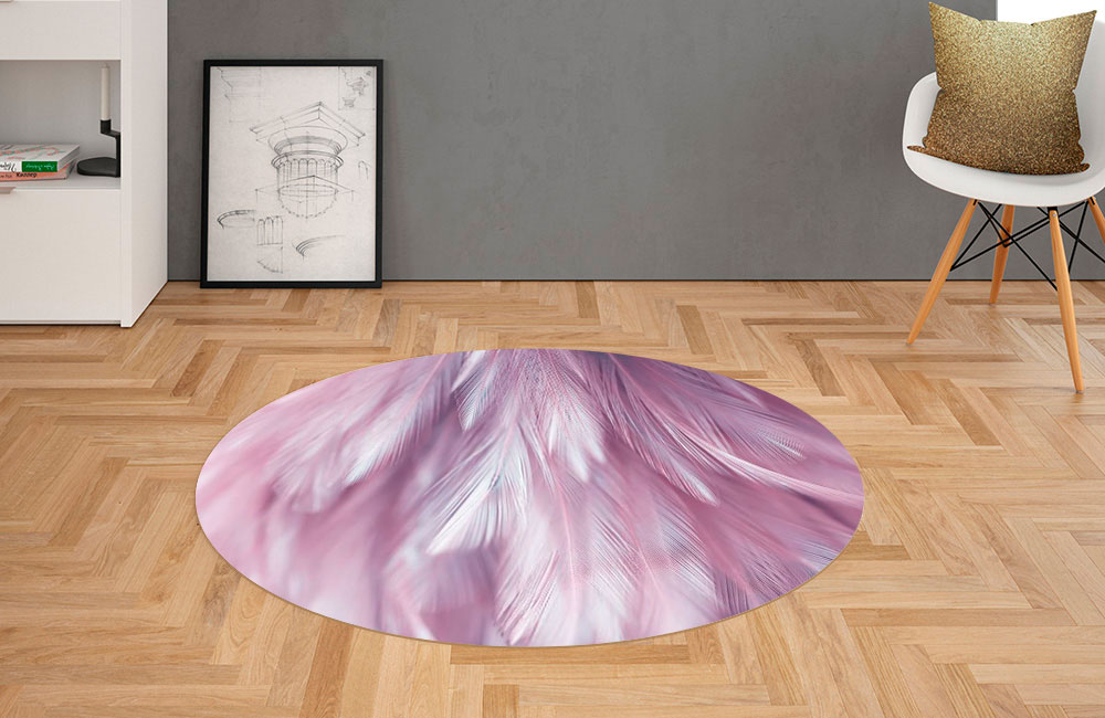 3D Ковер «Розовая нежность» Овальный 2