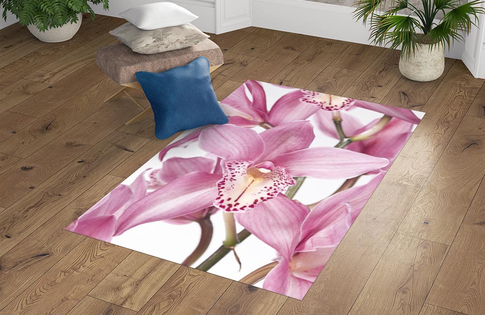 3D Ковер «Нежные орхидеи» Прямоугольный 4