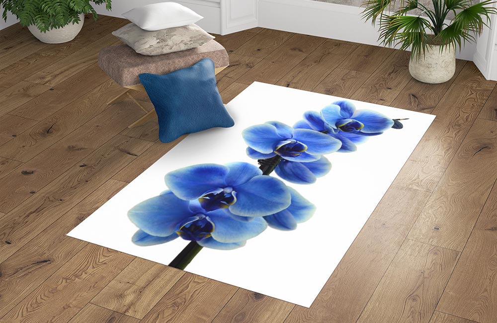 3D Ковер «Орхидея цвета индиго» Прямоугольный 4