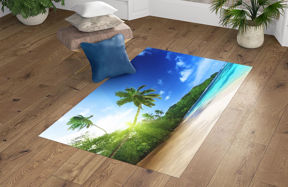 3D Ковер «Пальма на пляже»  Прямоугольный 4