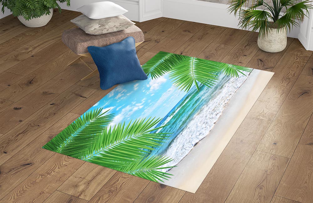 3D Ковер «Ветви пальмы»   Прямоугольный 4