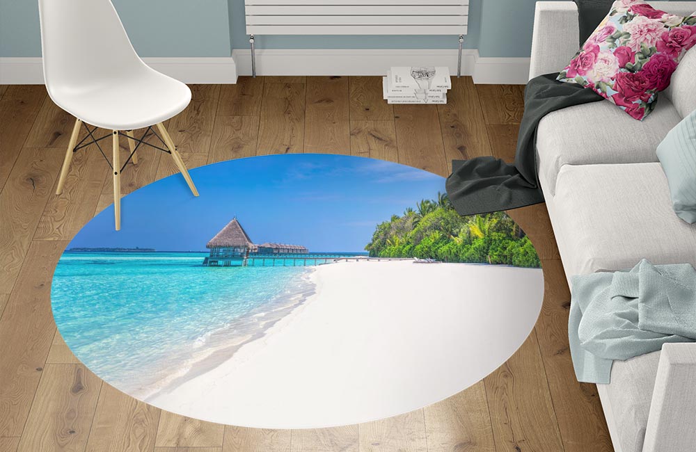 3D Ковер «Мальдивы панорама»   Круглый 1