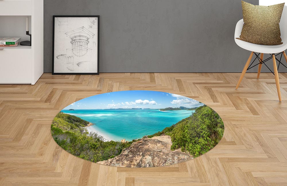 3D Ковер «Прибрежная панорама»   Овальный 2