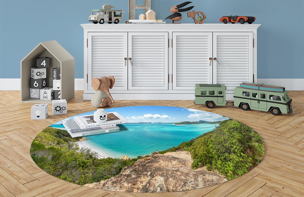 3D Ковер «Прибрежная панорама»   Овальный 3